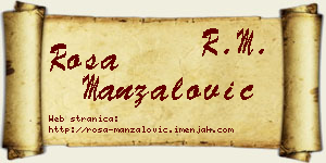 Rosa Manzalović vizit kartica